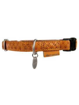 Zolux Obroża regulowana Mac Leather 15mm Żółta [522035JA]