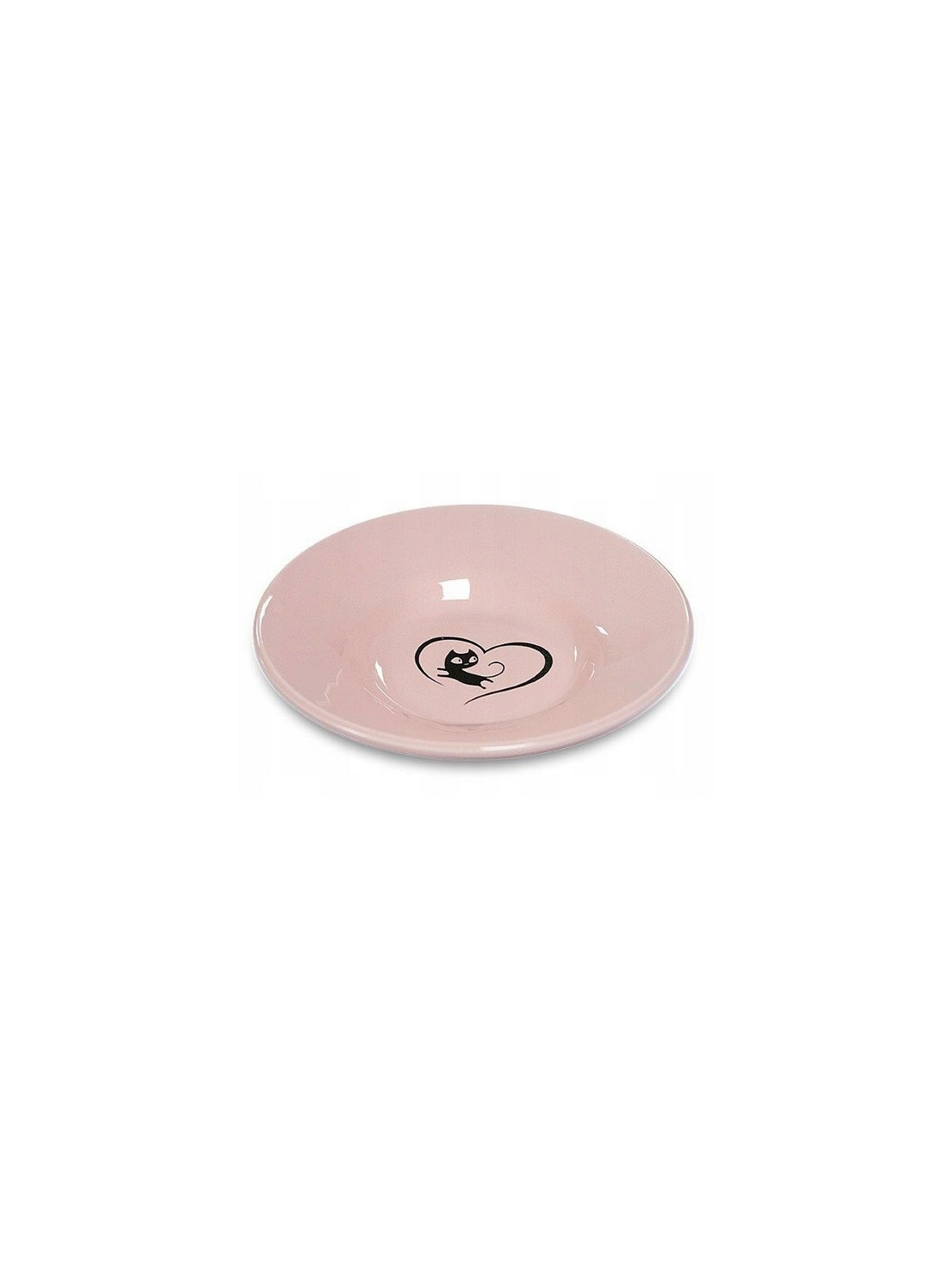 Yarro/Moderna Miska ceramiczna dla kota z serduszkiem różowa [Y2751]