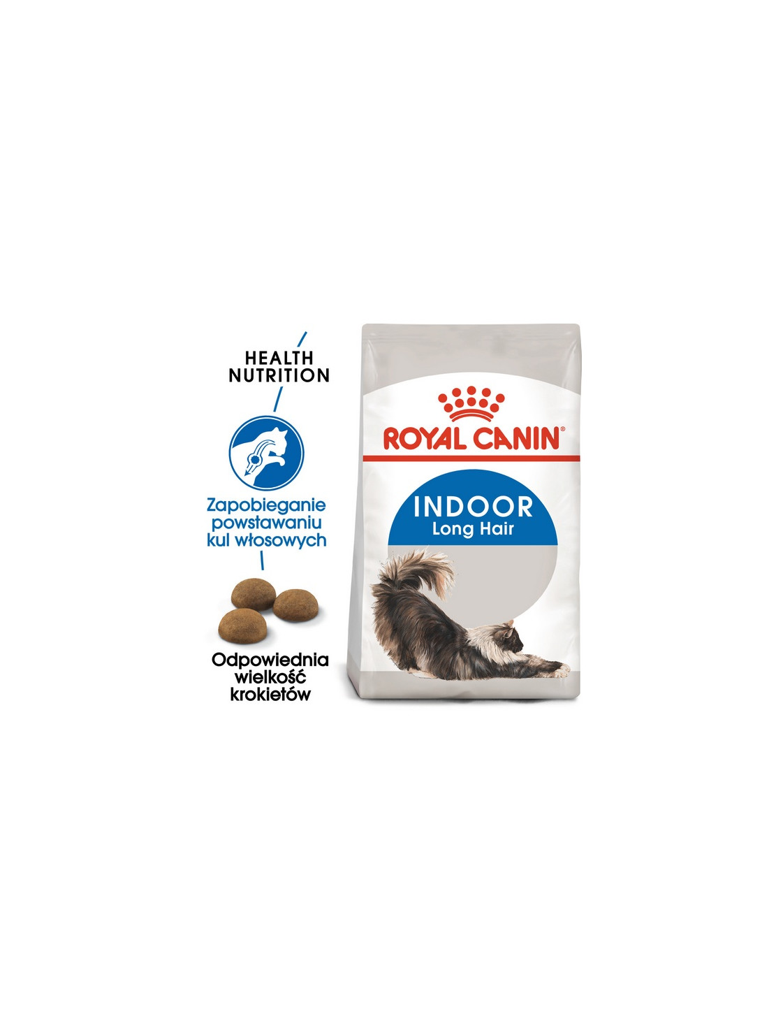 Royal Canin Indoor Long Hair karma sucha dla kotów dorosłych, długowłose, przebywających wyłącznie w domu 2kg
