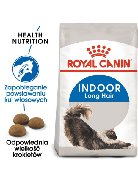 Royal Canin Indoor Long Hair karma sucha dla kotów dorosłych, długowłose, przebywających wyłącznie w domu 2kg