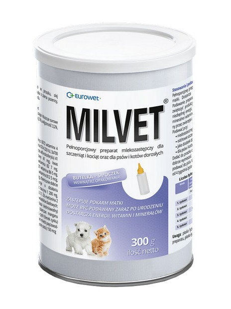 Milvet Preparat mlekozastępczy dla szczeniąt i kociąt 300g