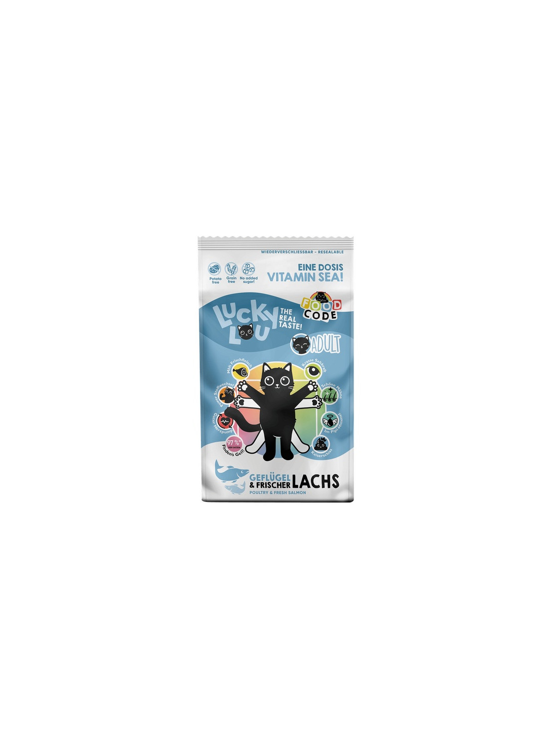 Lucky Lou Food Code Lifestage Adult Drób & Łosoś 1,7kg