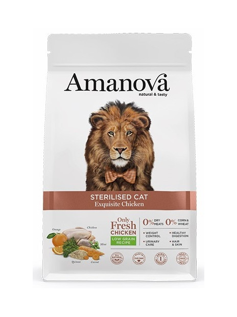 Amanova Cat Sterilised Exquisite Chicken - kurczak 1,5kg
