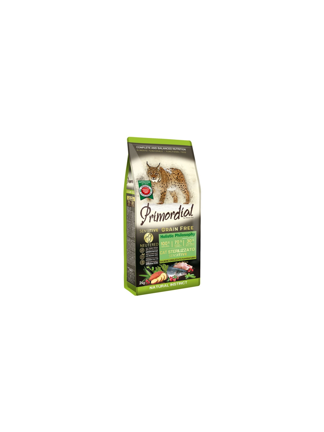 Primordial Cat Grain Free Neutered Sensitive Salmon 2kg