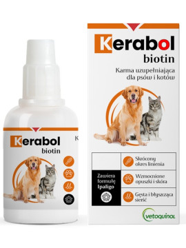 Vetoquinol Biowet Pet Line Kerabol - krople na poprawę sierści 50ml