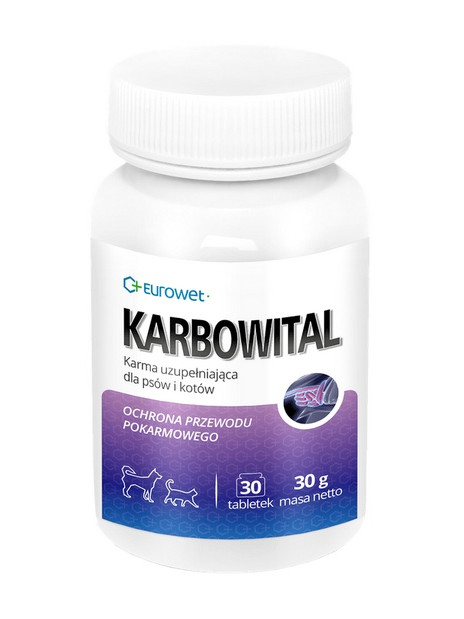 Karbowital dla psa i kota 30 tabl.