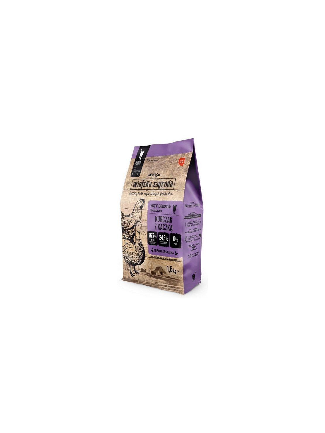 Wiejska Zagroda Kot - Kurczak z kaczką 1,6kg