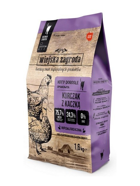 Wiejska Zagroda Kot - Kurczak z kaczką 1,6kg