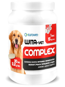 Wita-Vet Complex CA/P 2  3,2g 30tabl. - preparat witaminowy dla ciężarnych suk i szczeniąt