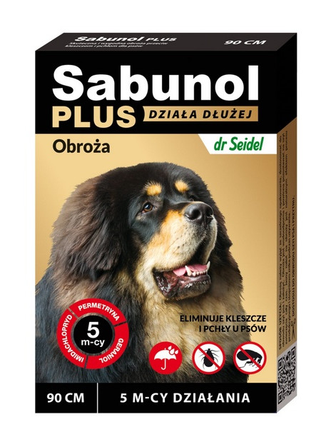 Sabunol Obroża Plus przeciw pchłom dla psa 90cm