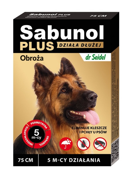 Sabunol Obroża Plus przeciw pchłom dla psa 75cm