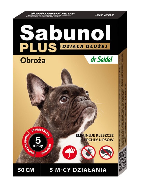 Sabunol Obroża Plus przeciw pchłom dla psa 50cm