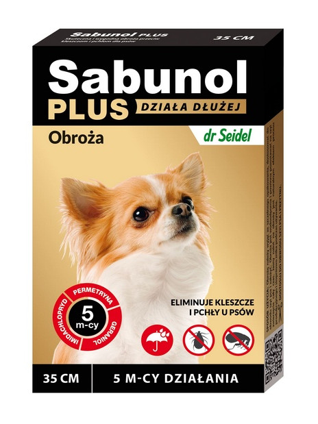 Sabunol Obroża Plus przeciw pchłom dla psa 35cm