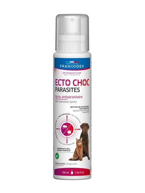 Francodex Ecto Choc Parasites Spray przeciwpasożytniczy dla psów i kotów 200ml