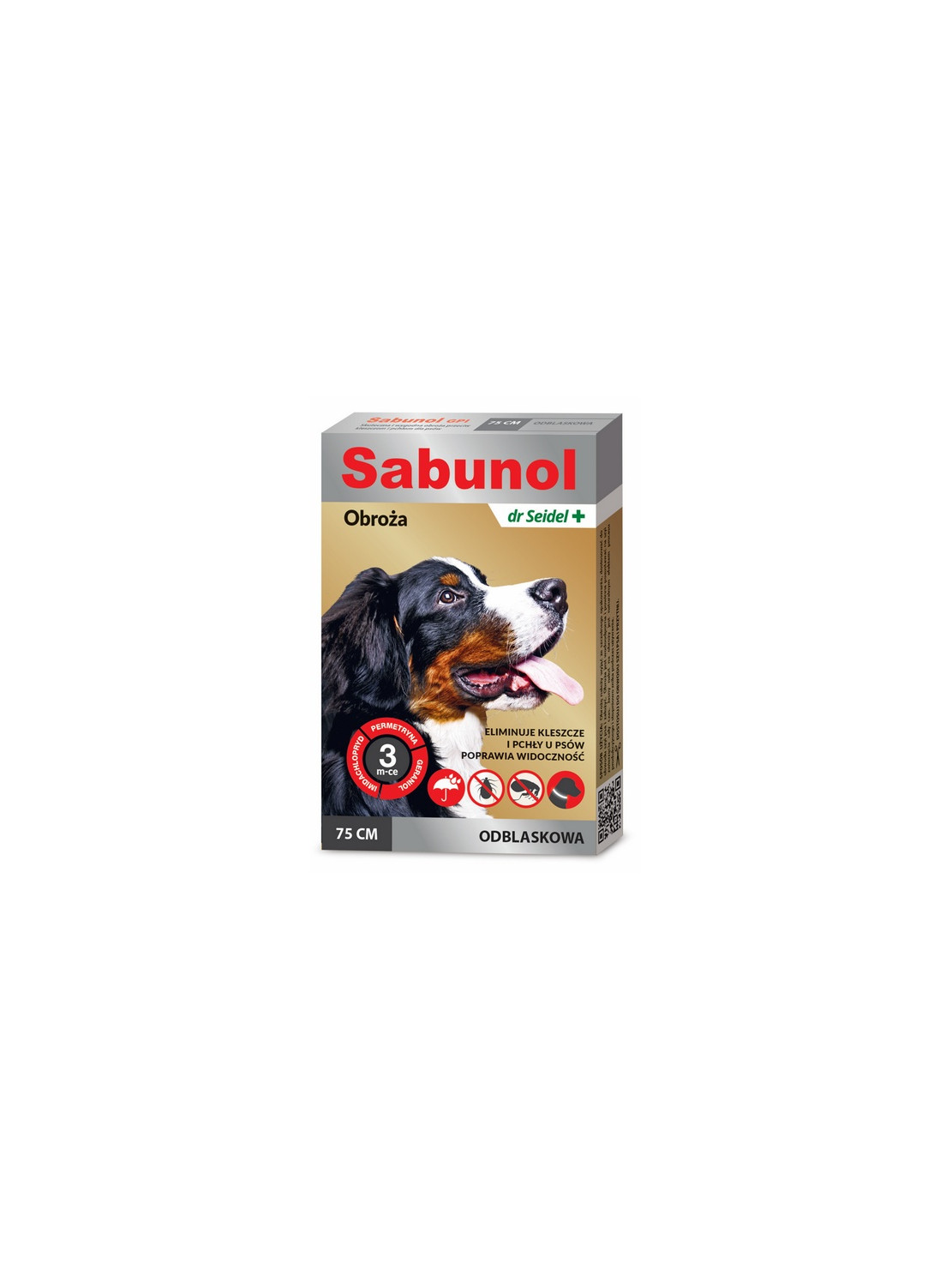 Sabunol GPI Obroża przeciw pchłom dla psa odblaskowa 75cm