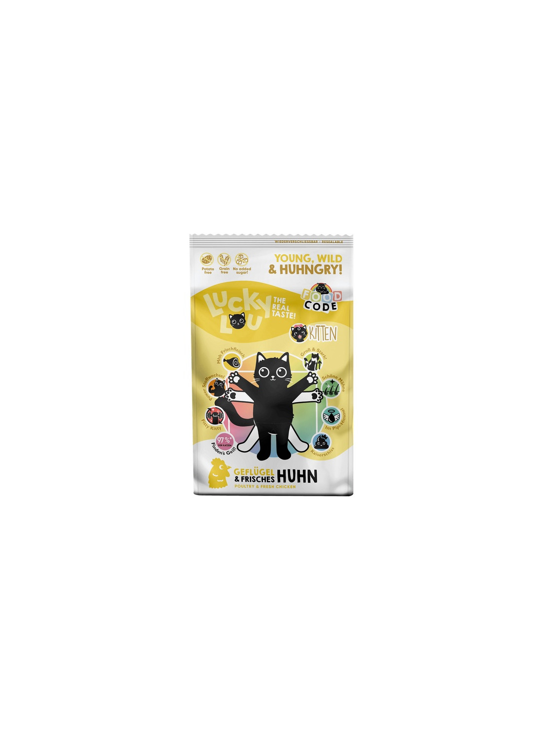 Lucky Lou Food Code Lifestage Kitten Drób & Kurczak 750g