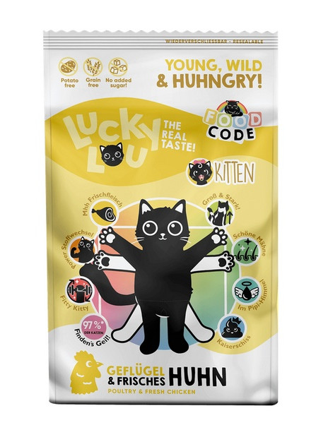 Lucky Lou Food Code Lifestage Kitten Drób & Kurczak 750g