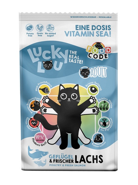 Lucky Lou Food Code Lifestage Adult Drób & Łosoś 750g