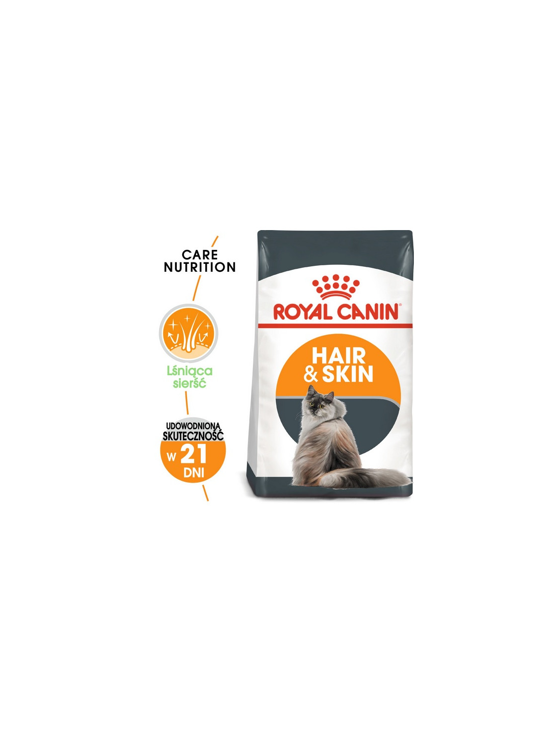 Royal Canin Hair&Skin Care karma sucha dla kotów dorosłych, lśniąca sierść i zdrowa skóra 400g