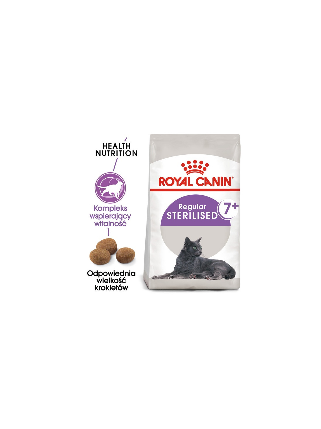 Royal Canin Sterilised 7+ karma sucha dla kotów dorosłych, od 7 do 12 roku życia, sterylizowanych 400g