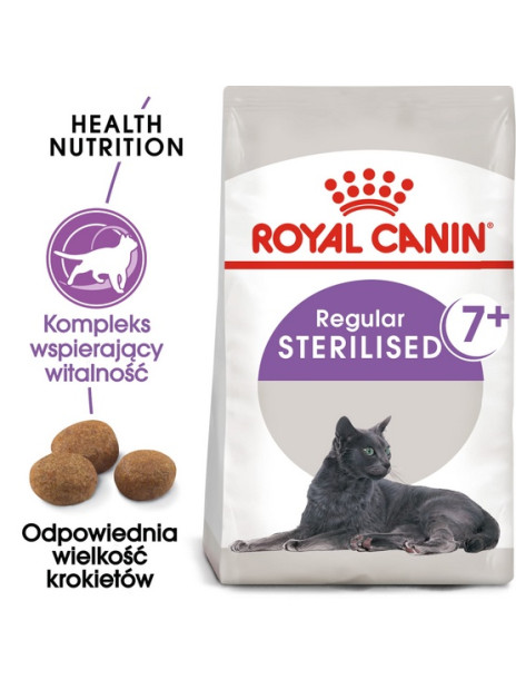 Royal Canin Sterilised 7+ karma sucha dla kotów dorosłych, od 7 do 12 roku życia, sterylizowanych 400g