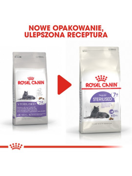 Royal Canin Sterilised 7+ karma sucha dla kotów dorosłych, od 7 do 12 roku życia, sterylizowanych 400g