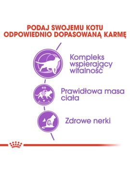 Royal Canin Sterilised 7+ karma sucha dla kotów dorosłych, od 7 do 12 roku życia, sterylizowanych 400g