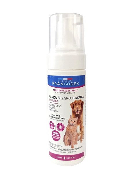 Francodex Pianka bez spłukiwania z dimetykonem dla psa i kota 150ml
