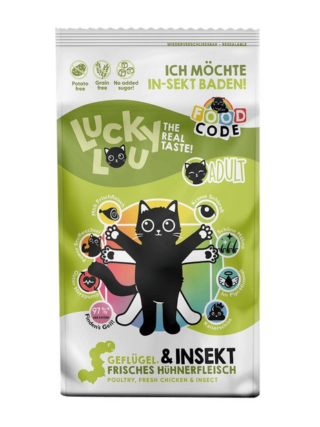 Lucky Lou Food Code Lifestage Adult Drób & Owady 340g