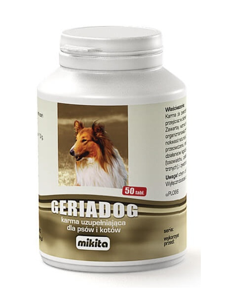 Mikita Geriadog 50 tabletek - preparat dla starszych lub osłabionych psów i kotów