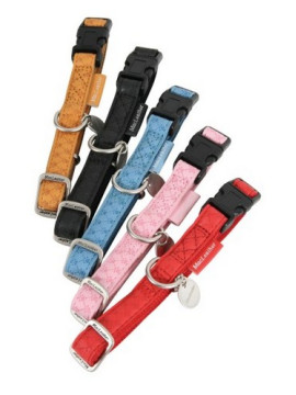 Zolux Obroża regulowana Mac Leather 10mm Czerwona [522030RO]