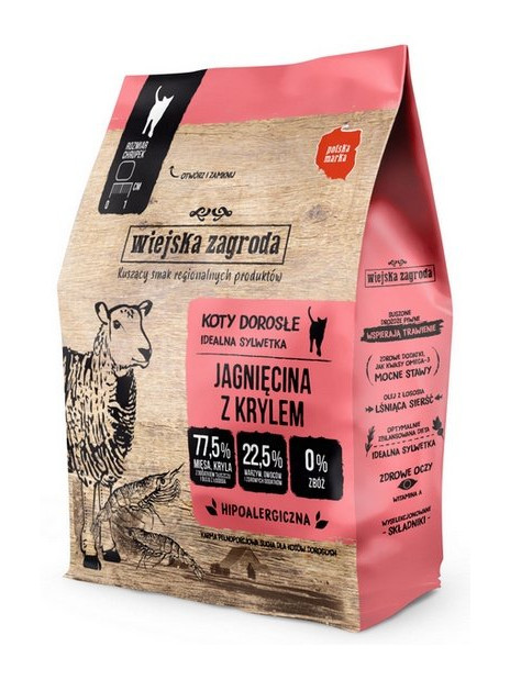 Wiejska Zagroda Kot - Jagnięcina z krylem 400g