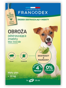 Francodex Obroża odstraszająca insekty małe psy do 10kg 35cm [FR179171]