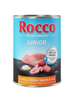 Mokra karma Rocco Junior 400g Drób i dziczyzna z ryżem