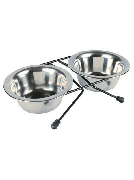 Trixie Dwie miski 0,2L na stojaku [24830]