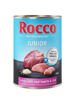 Mokra karma Rocco Junior 400g Indyk i serca cielęce z ryżem