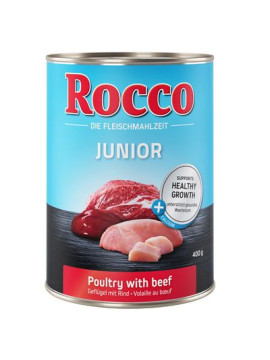 Mokra karma Rocco Junior 400g Indyk i serca cielęce z ryżem