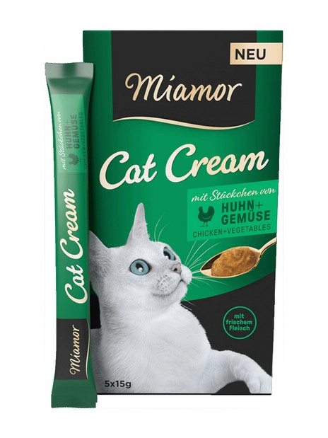 Miamor Cat Cream Kurczak i warzywa 5x15g