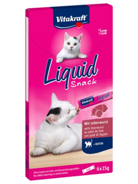 Vitakraft Cat Liquid-Snack z Wątróbka i biotyna 6x15g [58066]