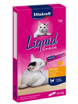 Vitakraft Cat Liquid-Snack z Kurczakiem 6x15g [16424]
