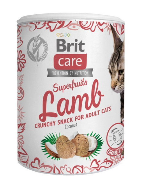 Brit Care Cat Snack Superfruits Lamb 100g