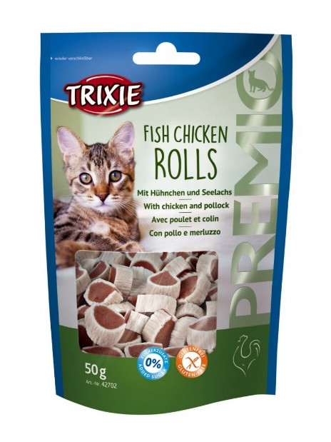 Trixie Premio Fish Chicken Rolls - krążki z kurczakiem i łososiem [42702]