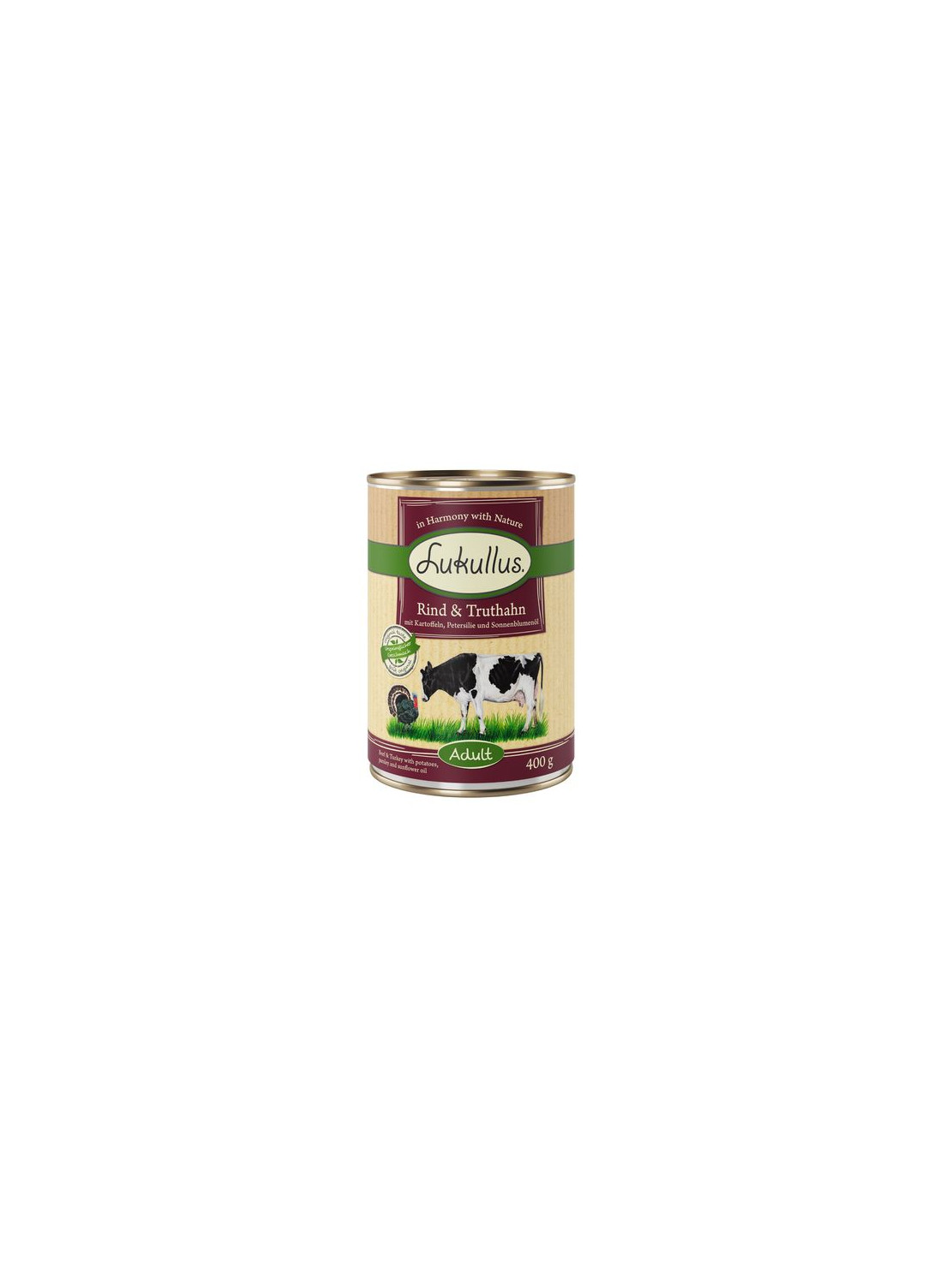 Mokra karma Lukullus Natural 400g Wołowina i indyk