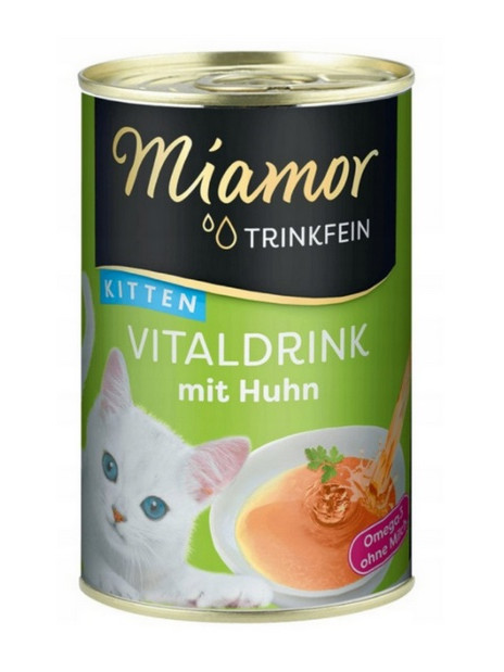 Miamor Vitaldrink Kitten z kurczakiem puszka 135g