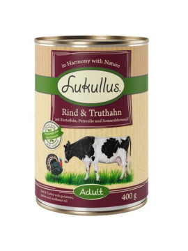 Mokra karma Lukullus Natural 400g Kaczka i cielęcina