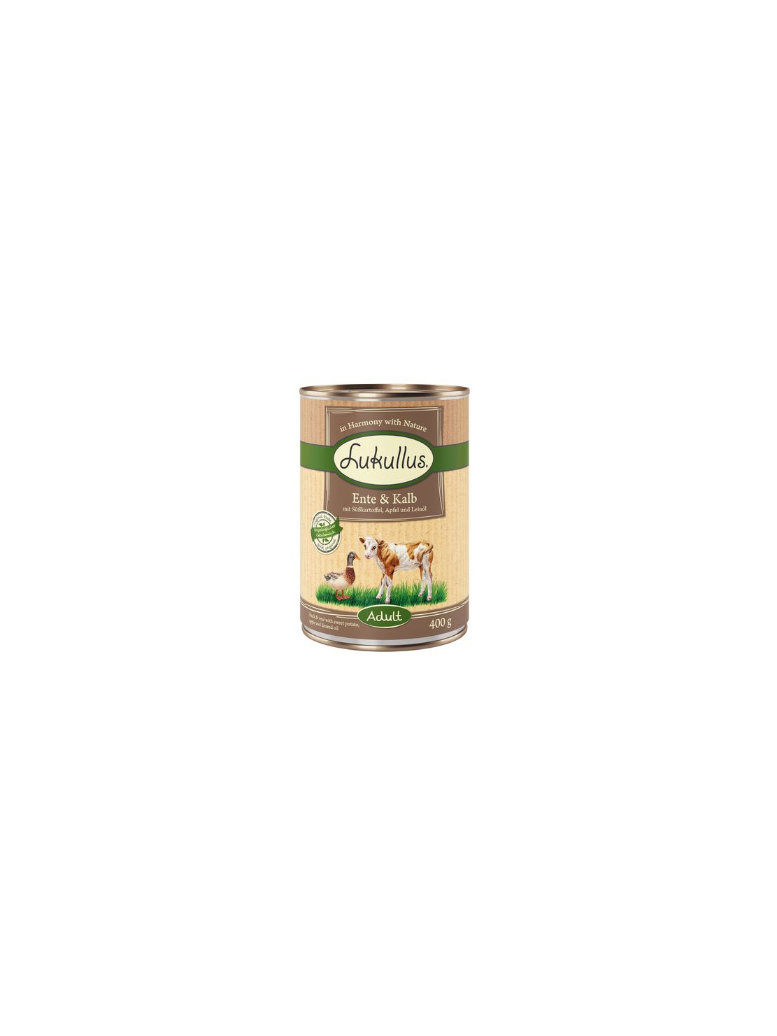 Mokra karma Lukullus Natural 400g Kaczka i cielęcina