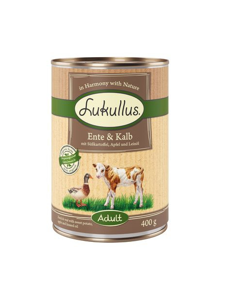 Mokra karma Lukullus Natural 400g Kaczka i cielęcina