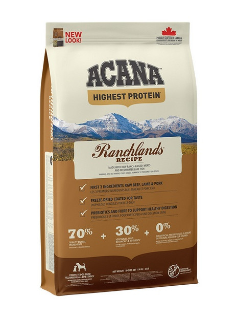 Acana Highest Protein Ranchlands Dog 11,4kg