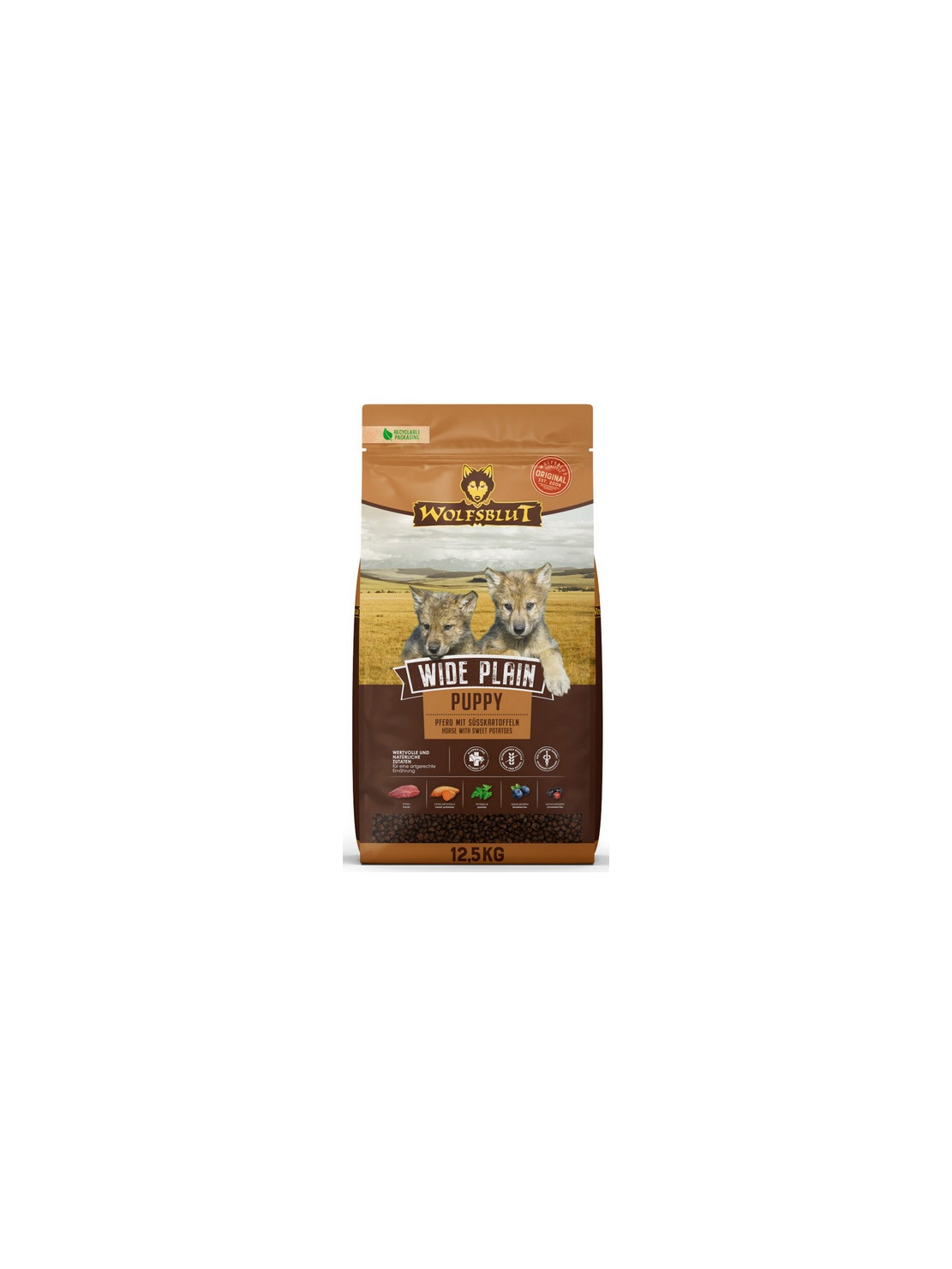 Wolfsblut Dog Wide Plain Puppy - konina i bataty 12,5kg