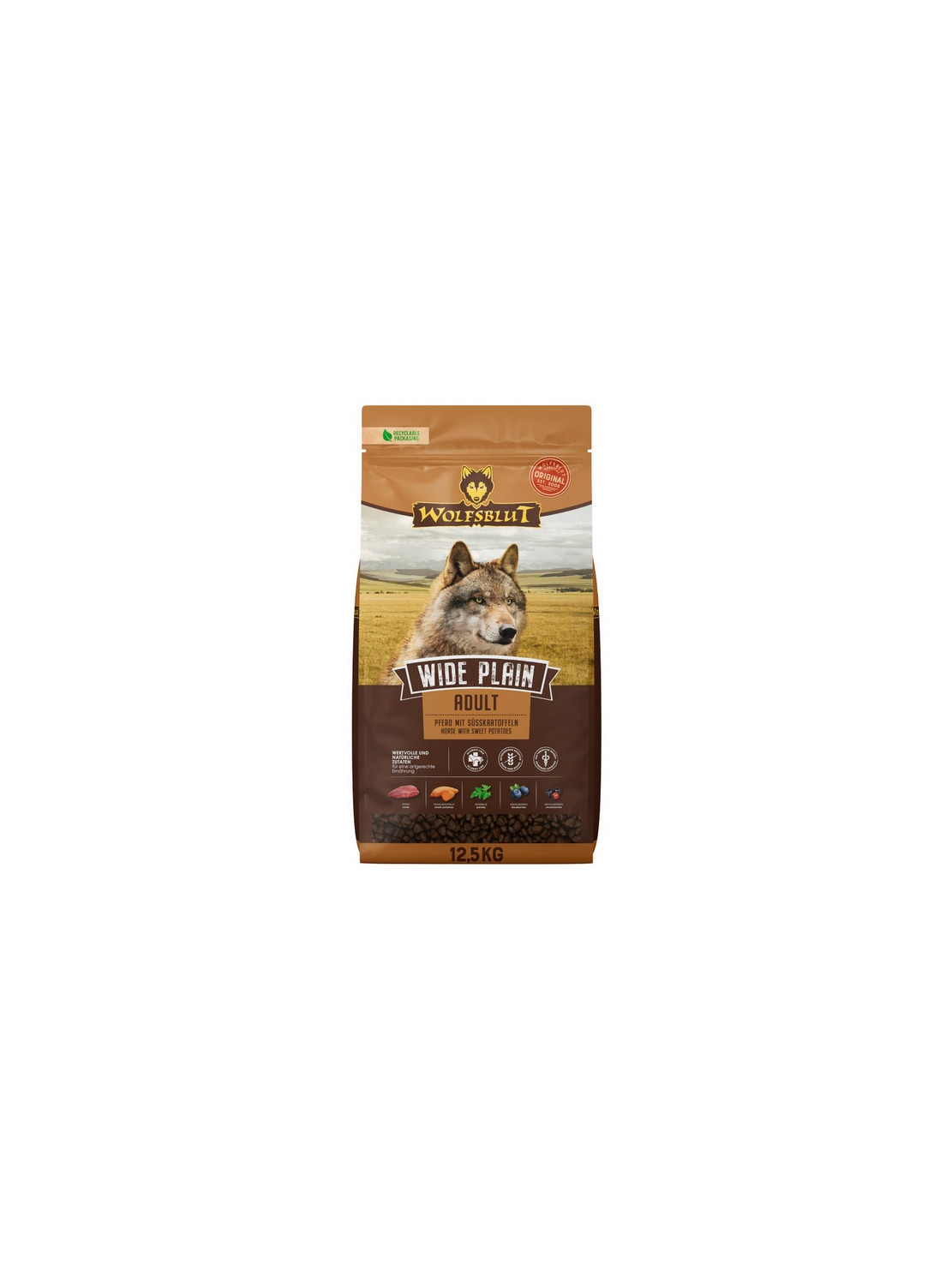 Wolfsblut Dog Wide Plain - konina i bataty 12,5kg